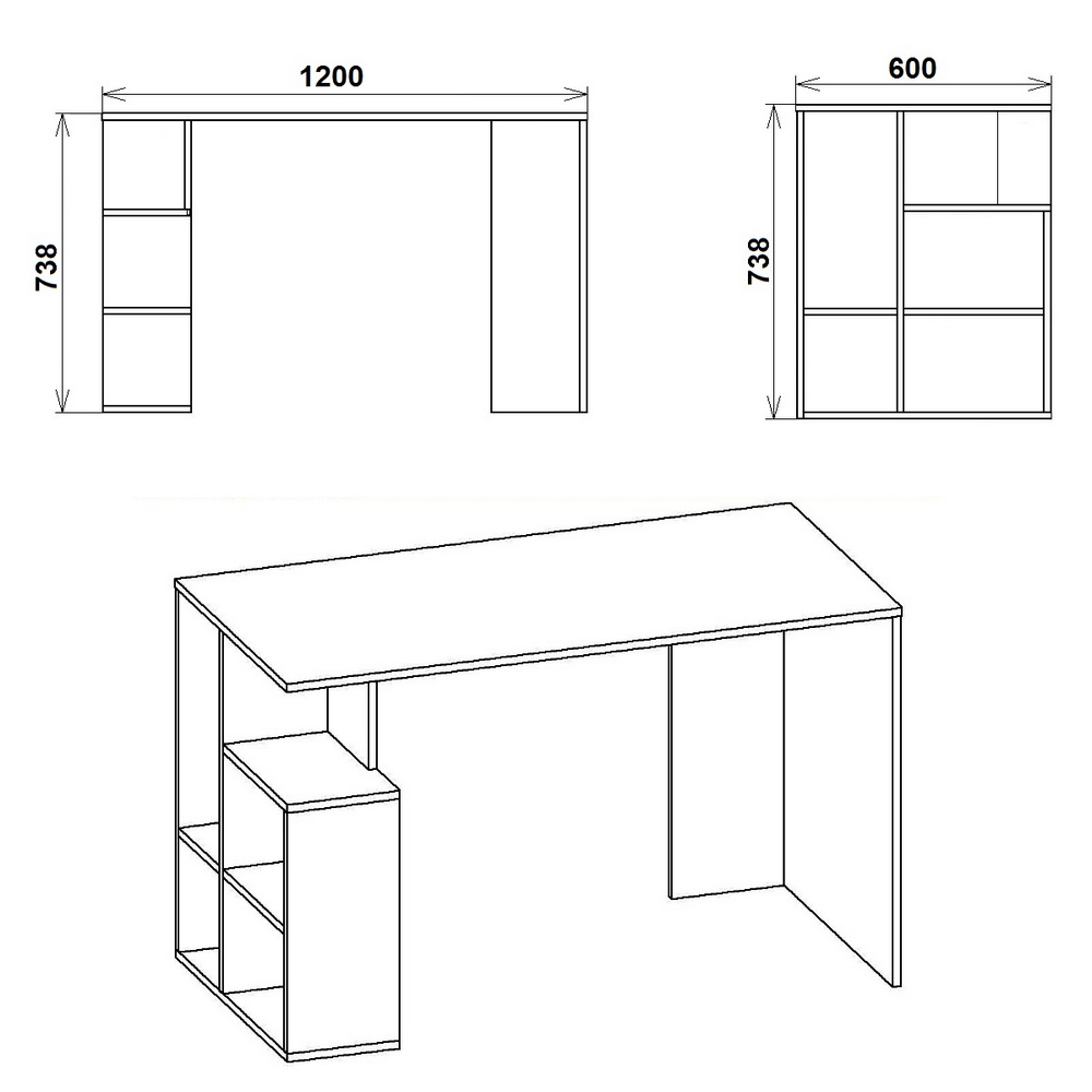 Стіл письмовий Компаніт Учень-3 Горіх екко (60c7347556ed397aa7104add) - фото 2 Стіл письмовий Компаніт Учень-3 Горіх екко (60c7347556ed397aa7104add) - фото 2