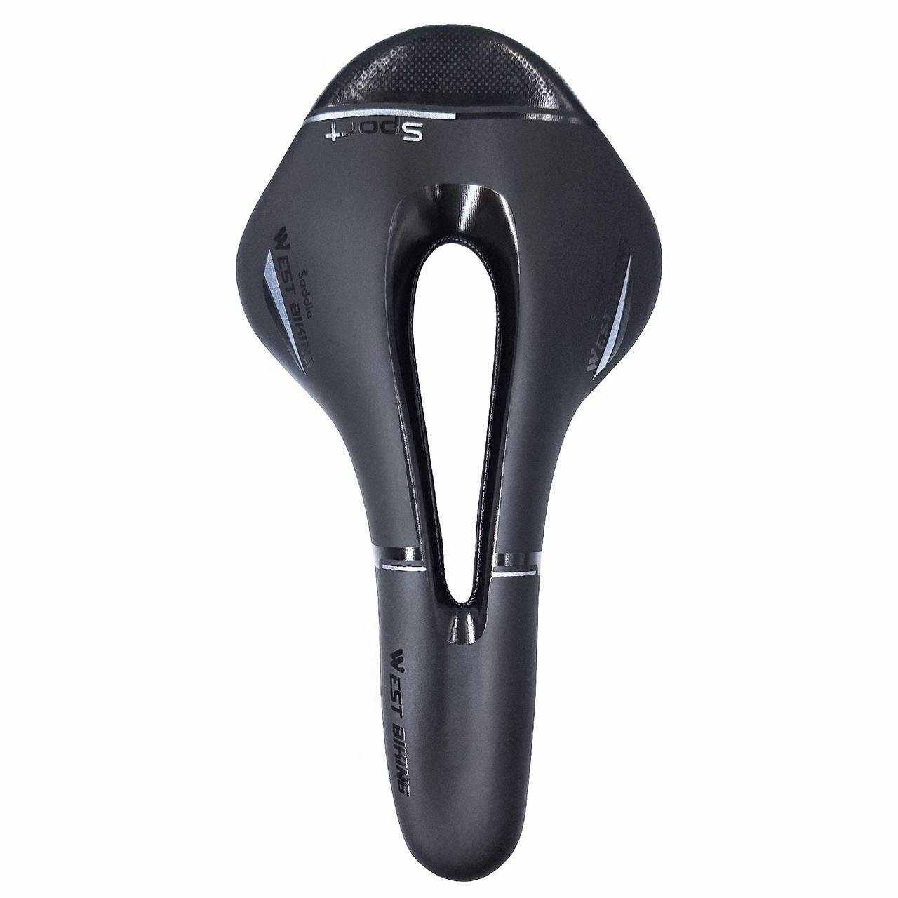 Сідло велосипедне West biking Sport YP0801117 з вентиляційним отвором 25х15 см Чорний (G0001270) - фото 3 Сідло велосипедне West biking Sport YP0801117 з вентиляційним отвором 25х15 см Чорний (G0001270) - фото 3