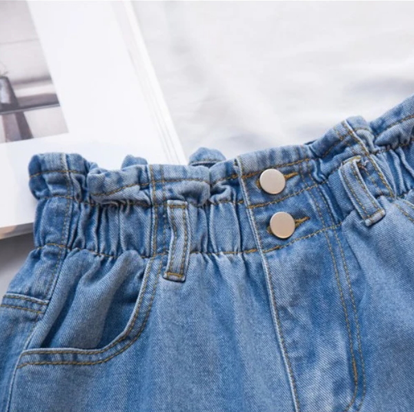 Шорты женские джинсовые высокая талия L Голубой (ШС100А2) - фото 7 Шорты женские джинсовые высокая талия L Голубой (ШС100А2) - фото 7