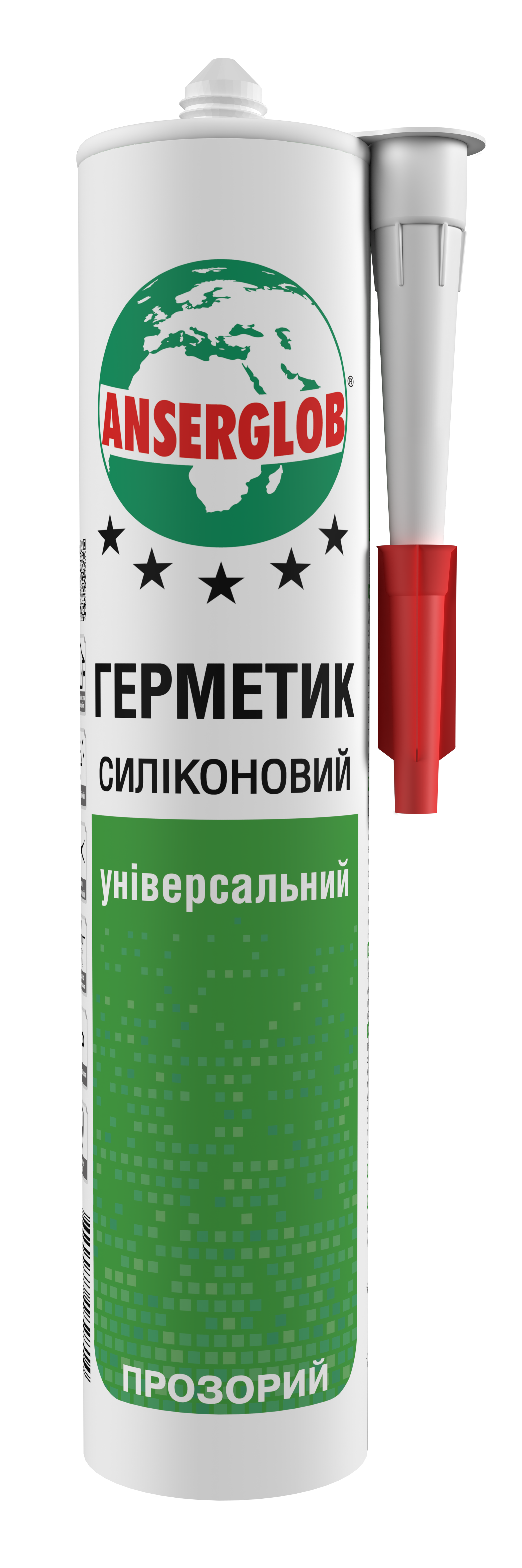 Герметик силіконовий універсальний ANSERGLOB 280 мл Прозорий (99235)