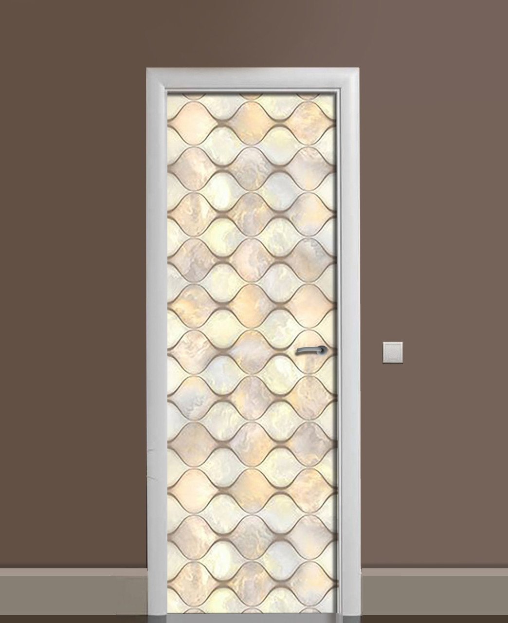 Наклейка 3D на двери Zatarga Стеклянные колбы 650х2000 мм (1323452786) Наклейка 3D на двери Zatarga Стеклянные колбы 650х2000 мм (1323452786)