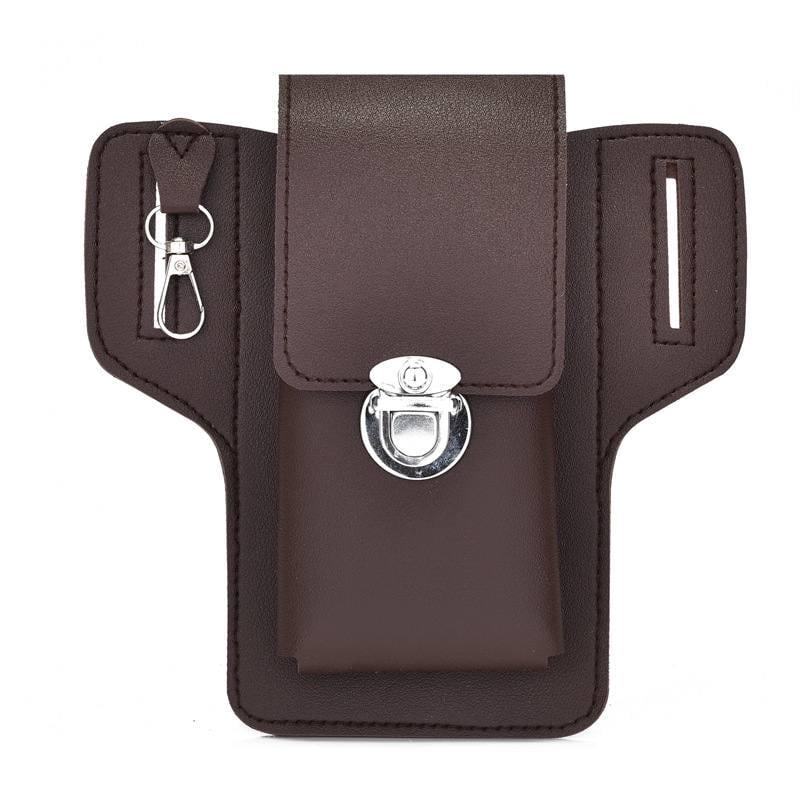 Поясная сумка FeryRine унисекс на ремень для телефона Коричневый (1912)