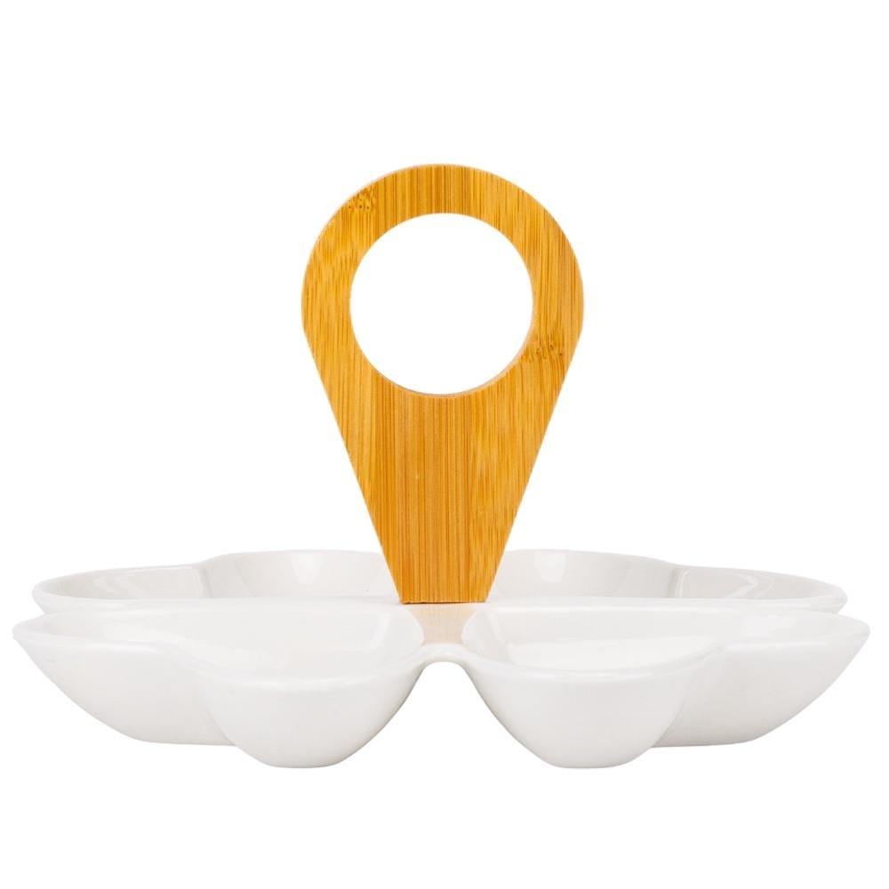 Набор пиал на бамбуковой подставке Светлые сердца 22 см (9184-015)