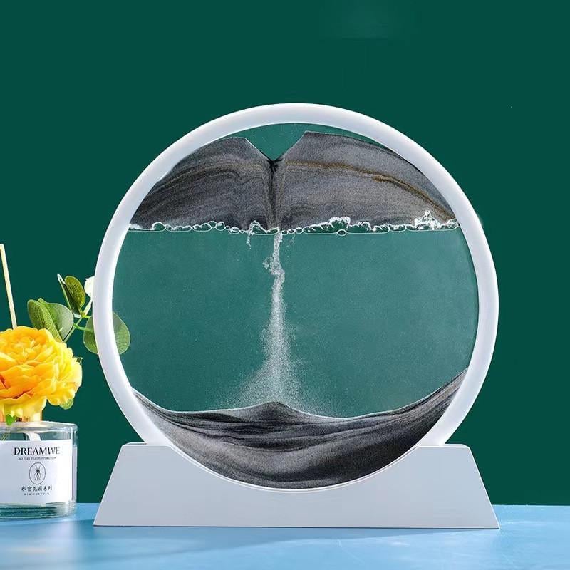 3D-картина антистресс Moving Sandscapes Песчаный пейзаж в рамке 18 см Черный/Белый