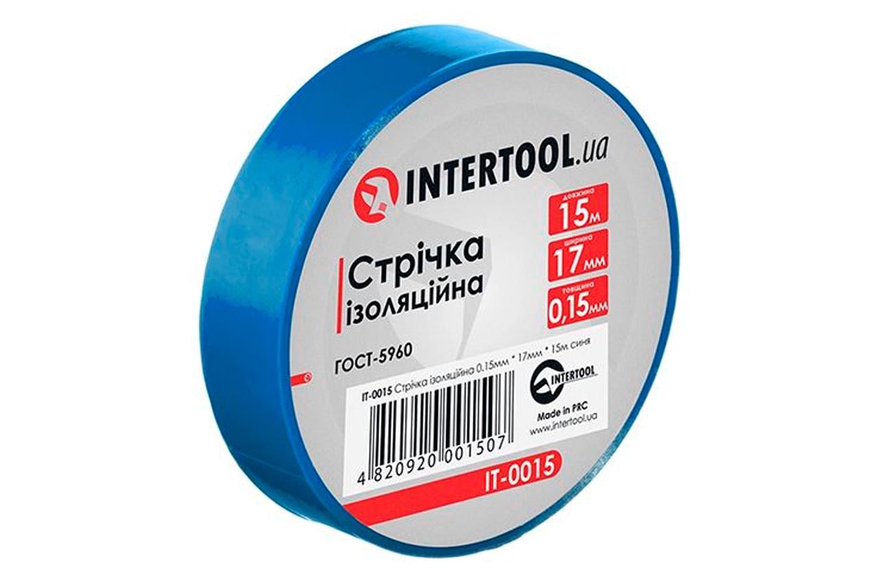 Стрічка ізоляційна Intertool 15 м 10 шт. Синій (IT-0015)