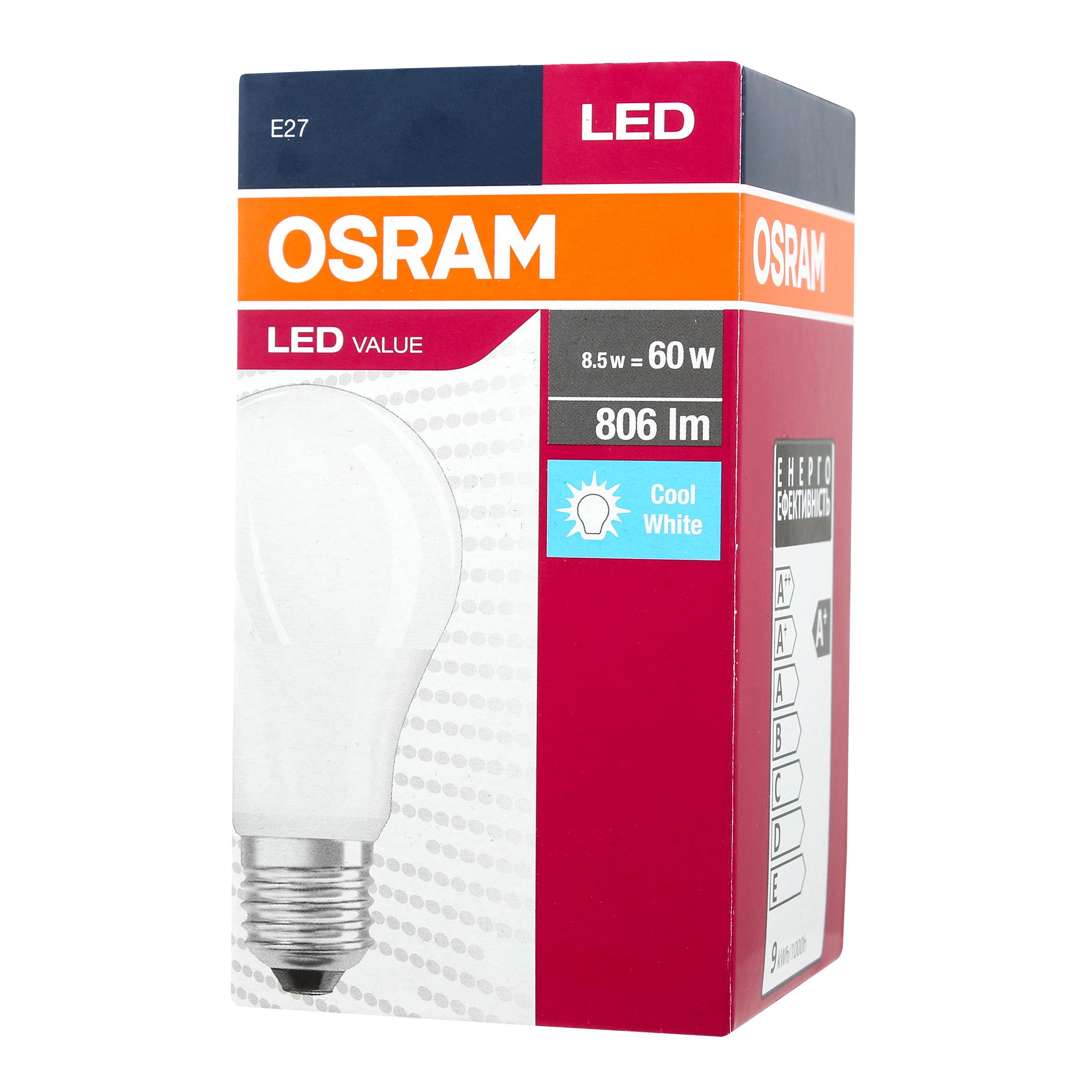 Лампа Osram LED Value 4052899973381 A60 8,5 W 806Lm 4000К E27 (ERC-4052899973381) - фото 2