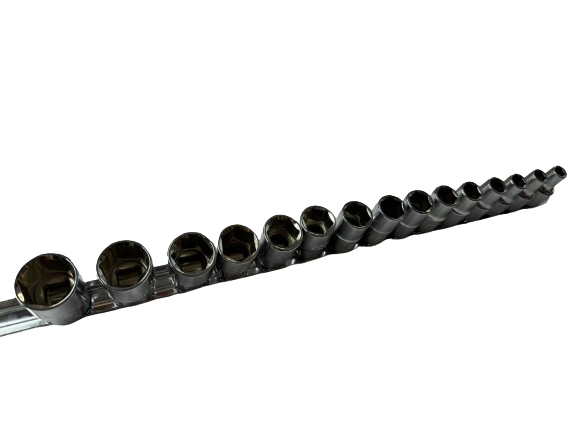 Набір головок Toptul GAAQ1602U на планці 1/2" 8-19/21/22/24 мм 15 од. (GAAQ1602U)