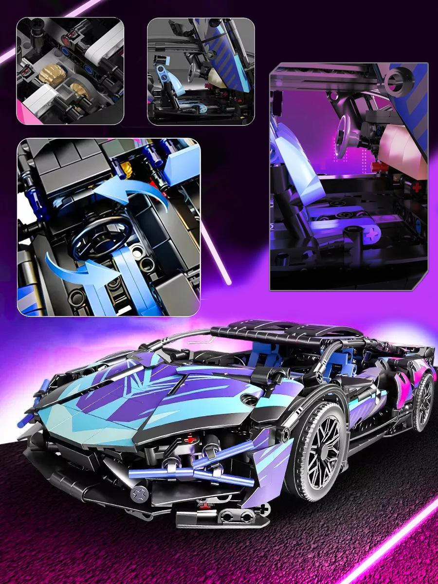 Конструктор Lamborghini Sian FK937 Cyberpunk 1291 деталь 1:14 (29011661) - фото 6 Конструктор Lamborghini Sian FK937 Cyberpunk 1291 деталь 1:14 (29011661) - фото 6
