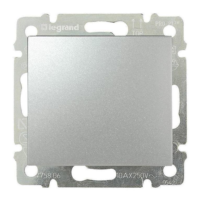 Вимикач одноклавішний Legrand Valena Classic 10АХ 250V Алюміній (25877254) Вимикач одноклавішний Legrand Valena Classic 10АХ 250V Алюміній (25877254)