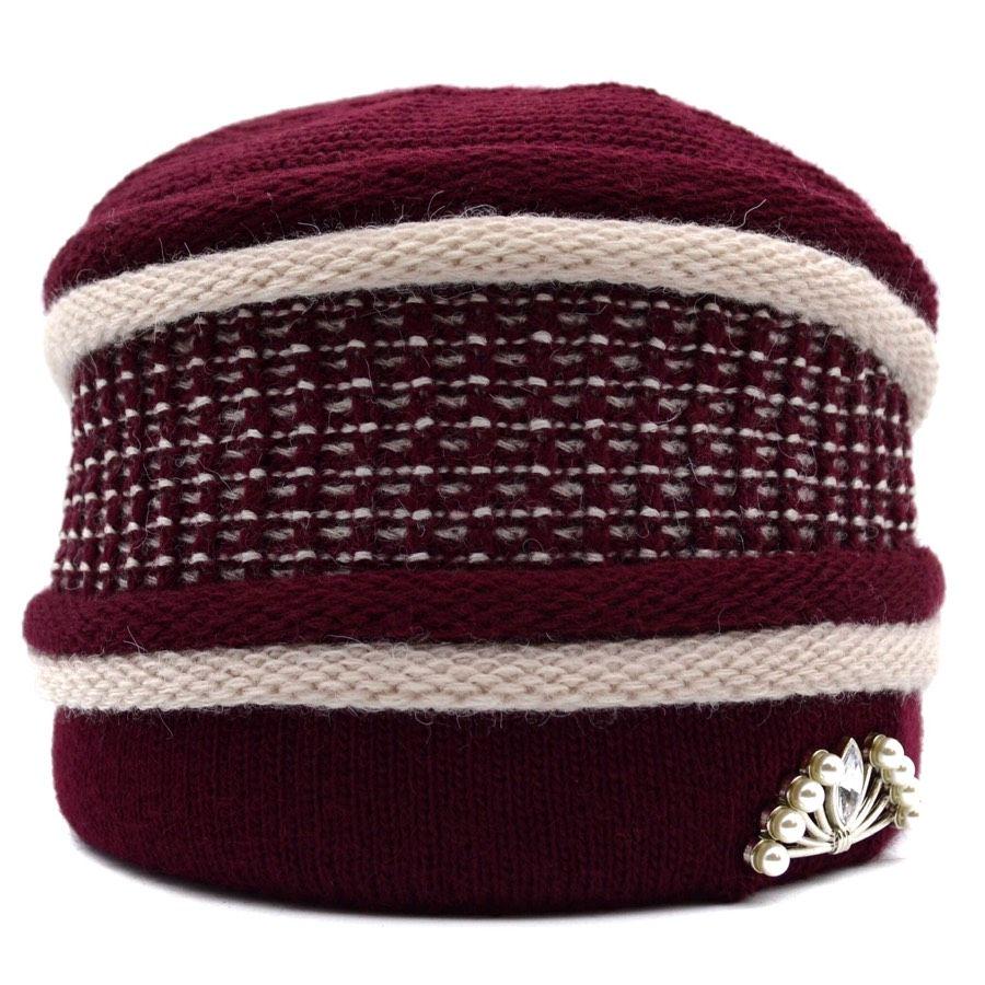 Шапка женская Lirus Эстер зимняя двойная One size Бордовый (40523)