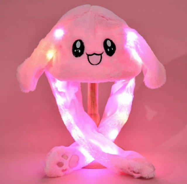 Шапка с подвижными ушами UKC Заяц Розовый (MD14631)