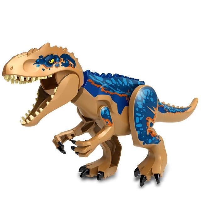 Конструктор великий динозавр Індомінус тиранозавр Рекс Jurassic World 28х17 см Бежево-синій (34119884)
