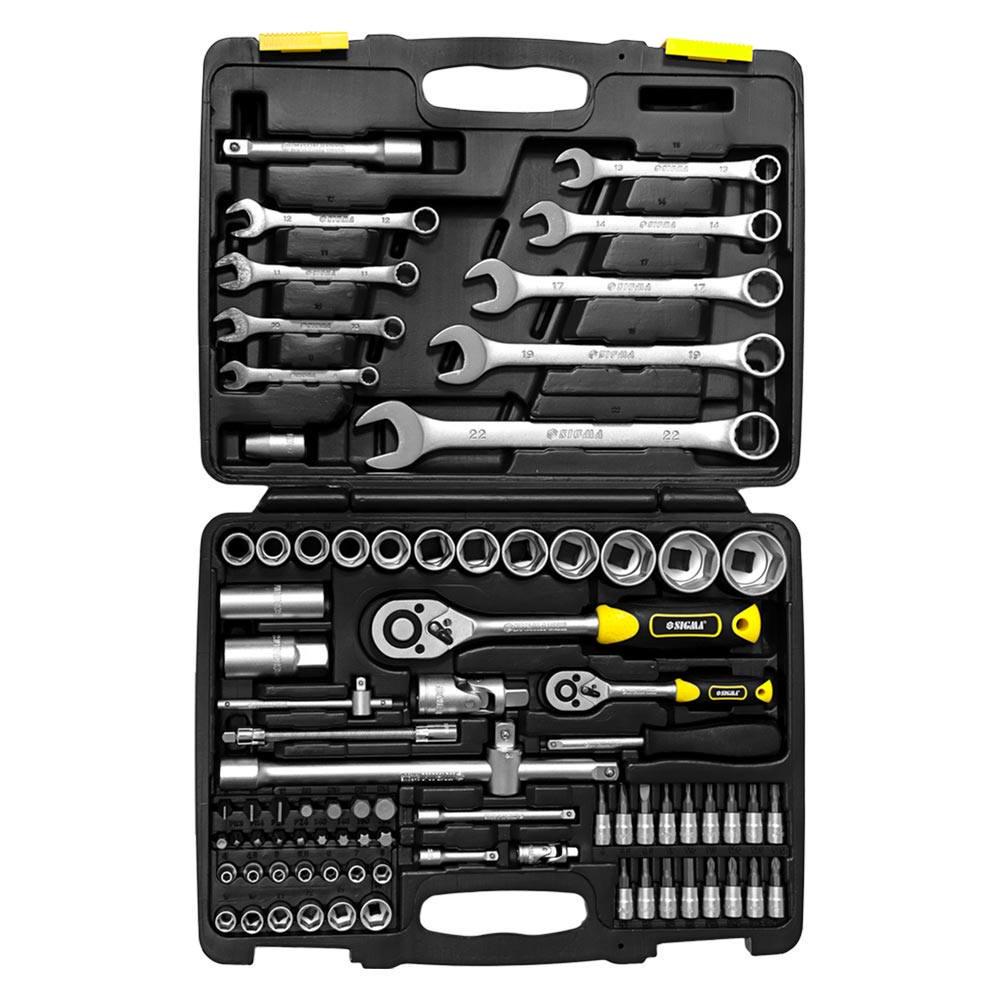 Набір насадок торцевих і біт Sigma CrV 1/4" & 1/2" 82 шт. (6001021) - фото 3