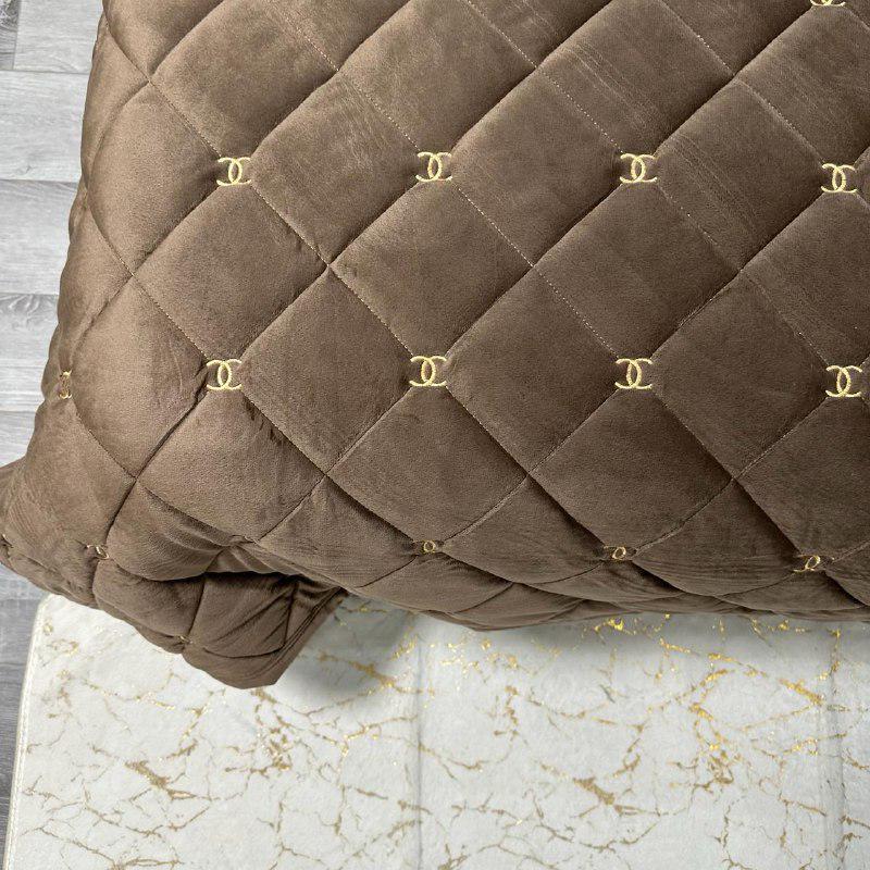 Покривало на ліжко велюрове євро 220x240 см Коричневий (28821679) - фото 4