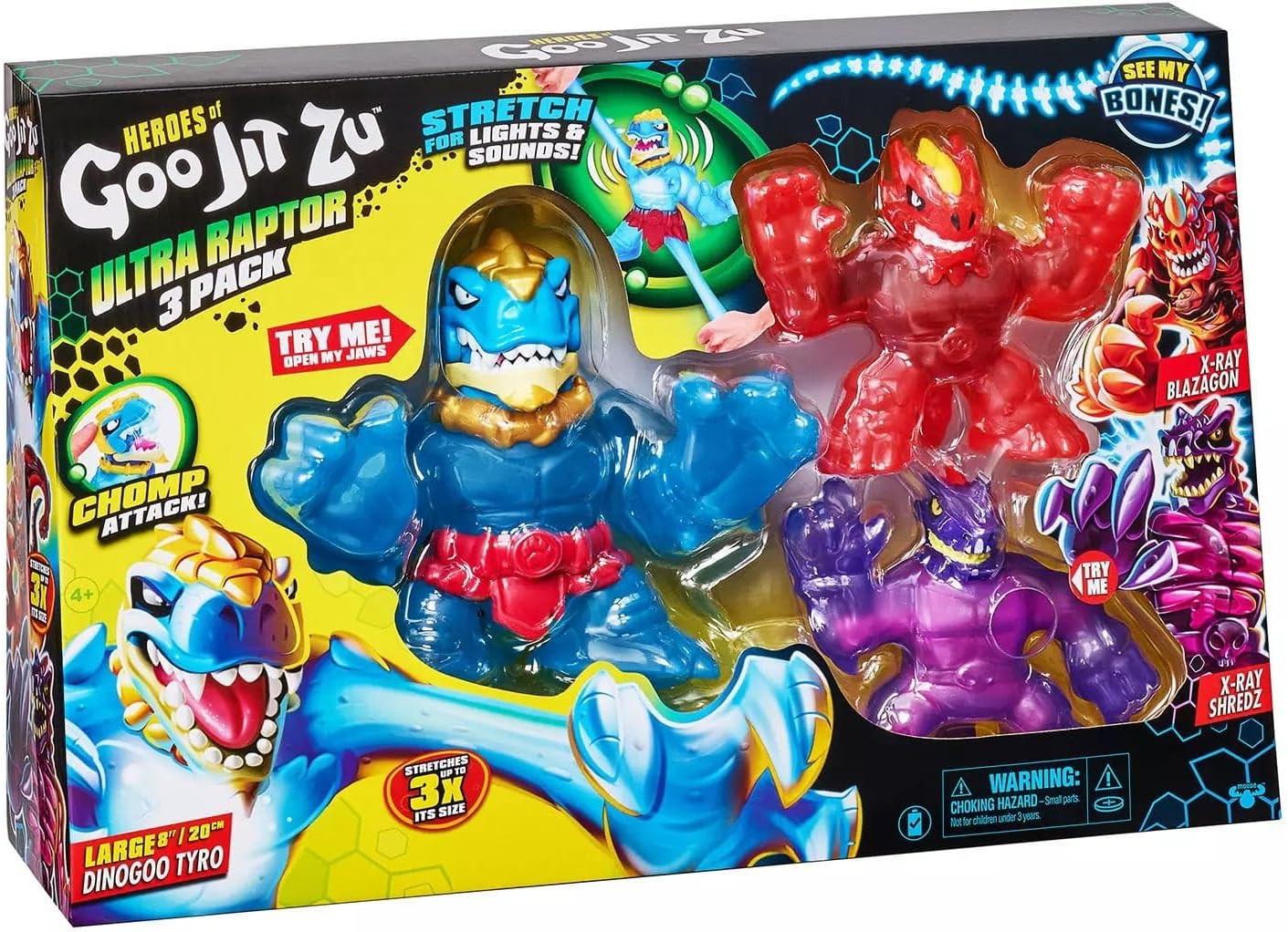 Набір фігурок-тянучок Гуджитсу Heroes of GOO Jit ZU Ultra Raptor 3 Pack (GJZ39) - фото 3