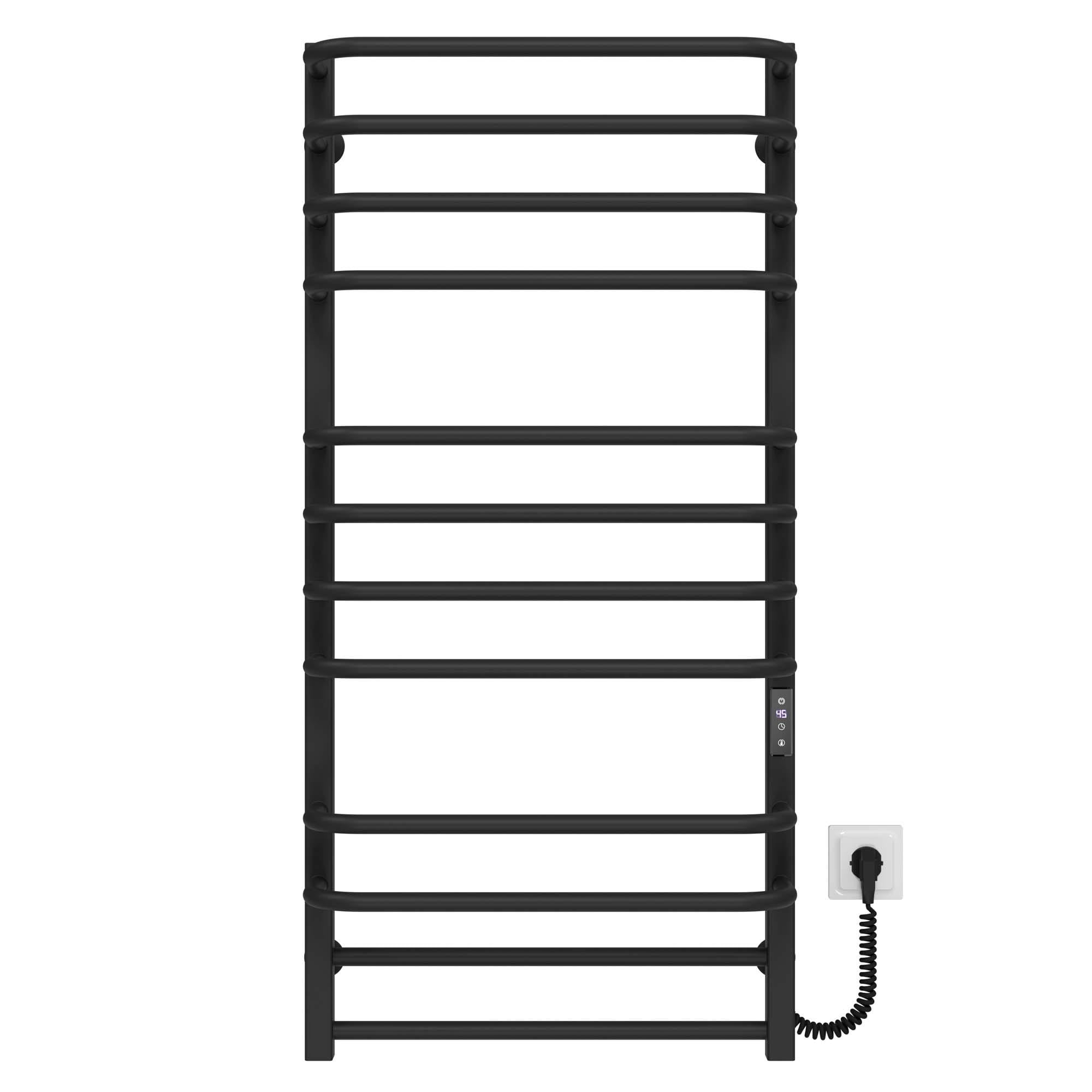 Рушникосушарка електрична Deffi Lux П12 WD04 праве підключення нержавіюча сталь 600х1100 мм Чорний (A.LU.110.60.12.E.B.R.2)