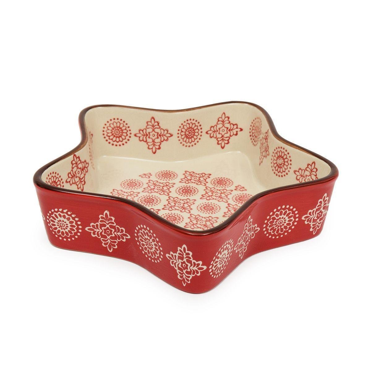 Форма для випікання Palais Royal у вигляді Зірки на кухні з кераміки 19х19 см Червоний (21024) Форма для випікання Palais Royal у вигляді Зірки на кухні з кераміки 19х19 см Червоний (21024)