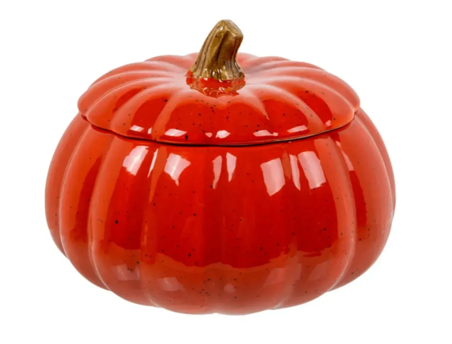 Блюдо керамічне з кришкою Гарбуз 15х15х11, 5 см 600 мл