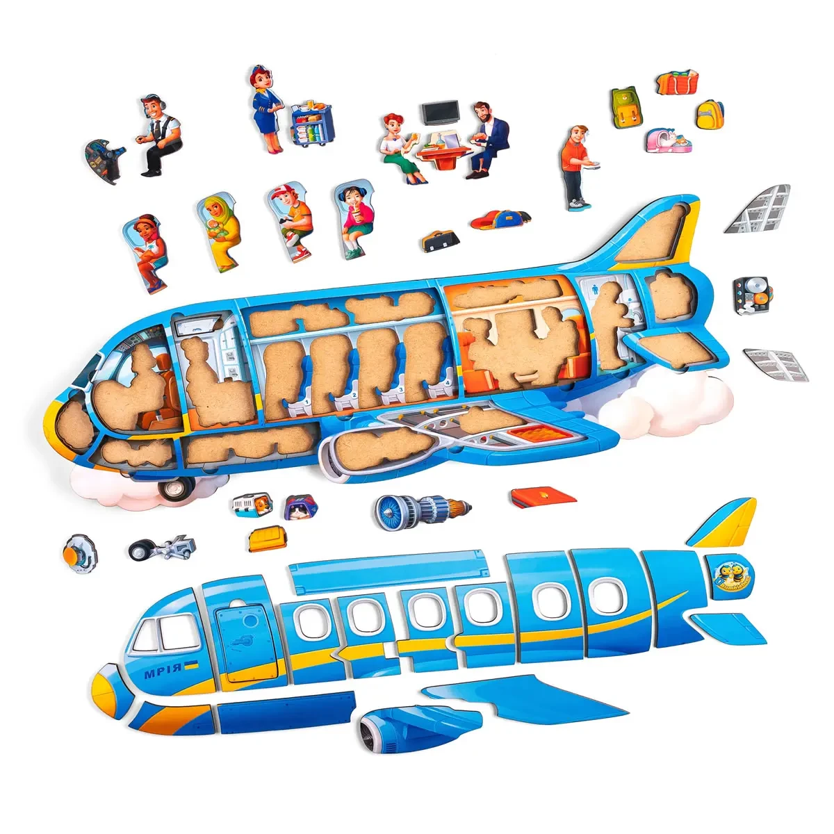 Дерев'яна рамка-вкладка Літак - фото 4 Дерев'яна рамка-вкладка Літак - фото 4