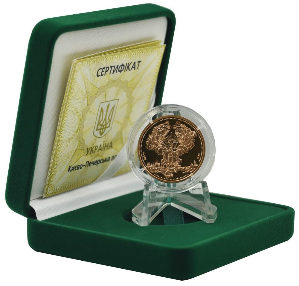 Коллекционная монета Украина 200 гривен 1996 г. Золото Proof Киево-Печерская лавра Au 900 пол-унции 15,55 г в чистоте (М01310)