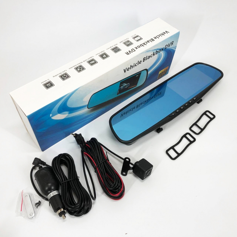 Видеорегистратор UKC L-9002 зеркало 4,3" 1080P Full HD 2 камеры (tf7455) - фото 14 Видеорегистратор UKC L-9002 зеркало 4,3" 1080P Full HD 2 камеры (tf7455) - фото 14