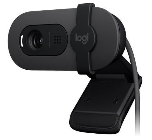 Веб-камера Logitech Brio 100 1920x1080/30 fps фиксированный фокус микрофон угол обзора 58° RightLight 2 USB 1 м Графитный