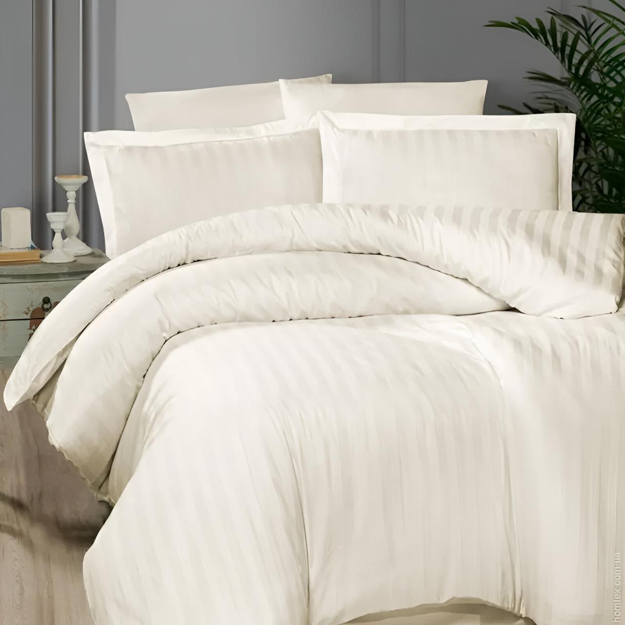 Постельное белье First Choice Broad Line сатин евро Белый (14056361) Постельное белье First Choice Broad Line сатин евро Белый (14056361)