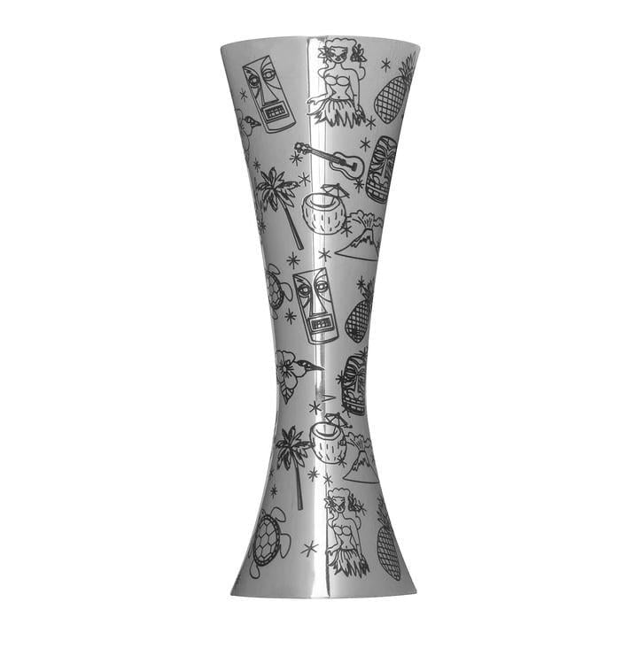 Джигер барный Urban Bar Aero Tiki литой с делениями гравированный 25/50 мл (UB3546)