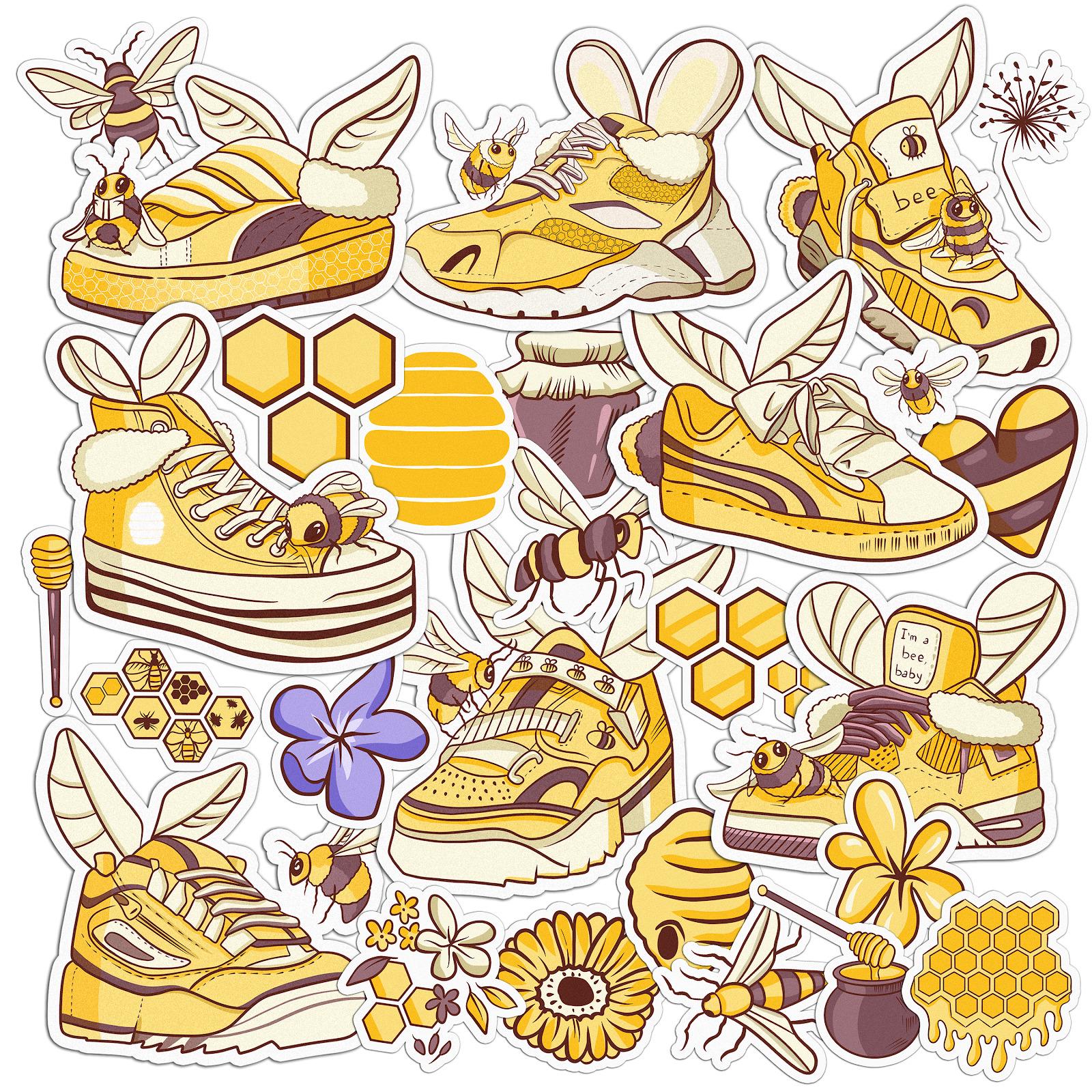 Набор стикеров Lex Altern Стильная пчелка виниловые 25 шт.