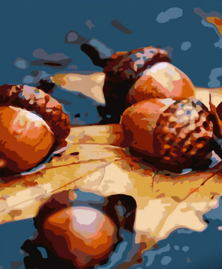 Картина по номерам Strateg Осенние желуди 40x50 см (GS679)