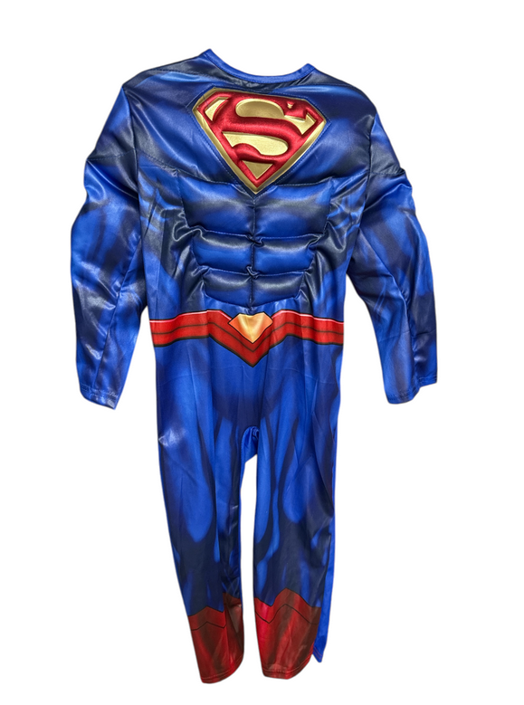 Костюм Супермена дитячий з м'язами 104 см Синій