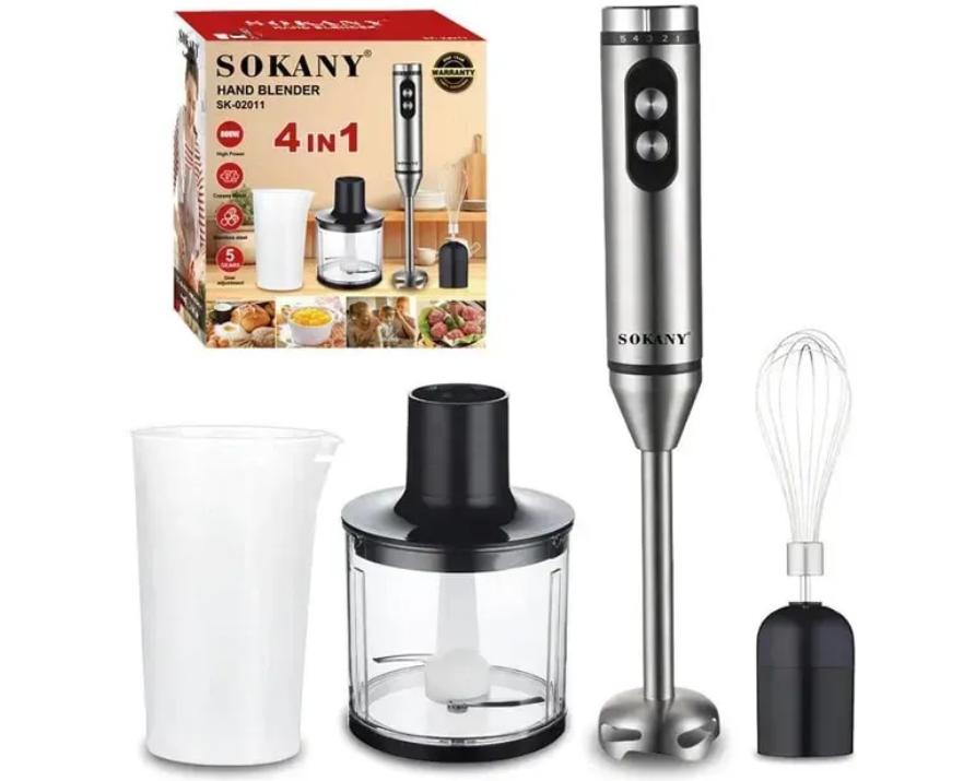 Блендер погружной SOKANY SK-02011 нержавеющая сталь 800 Вт (2777468596) - фото 9 Блендер погружной SOKANY SK-02011 нержавеющая сталь 800 Вт (2777468596) - фото 9