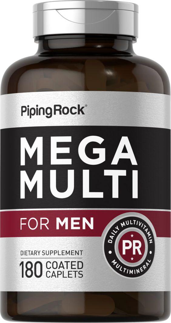 Витаминно-минеральный комплекс для мужчин Piping Rock Mega Multiple for Men 180 Coated Caplets