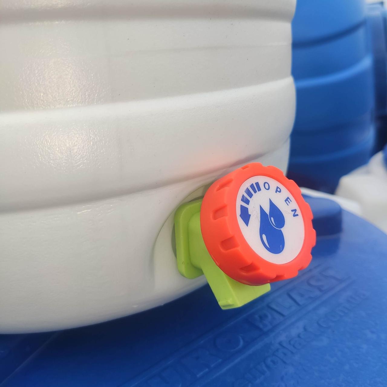 Бидон пищевой Евро Пласт с вентильным краном 55 л зеленая крышка (172761) - фото 2