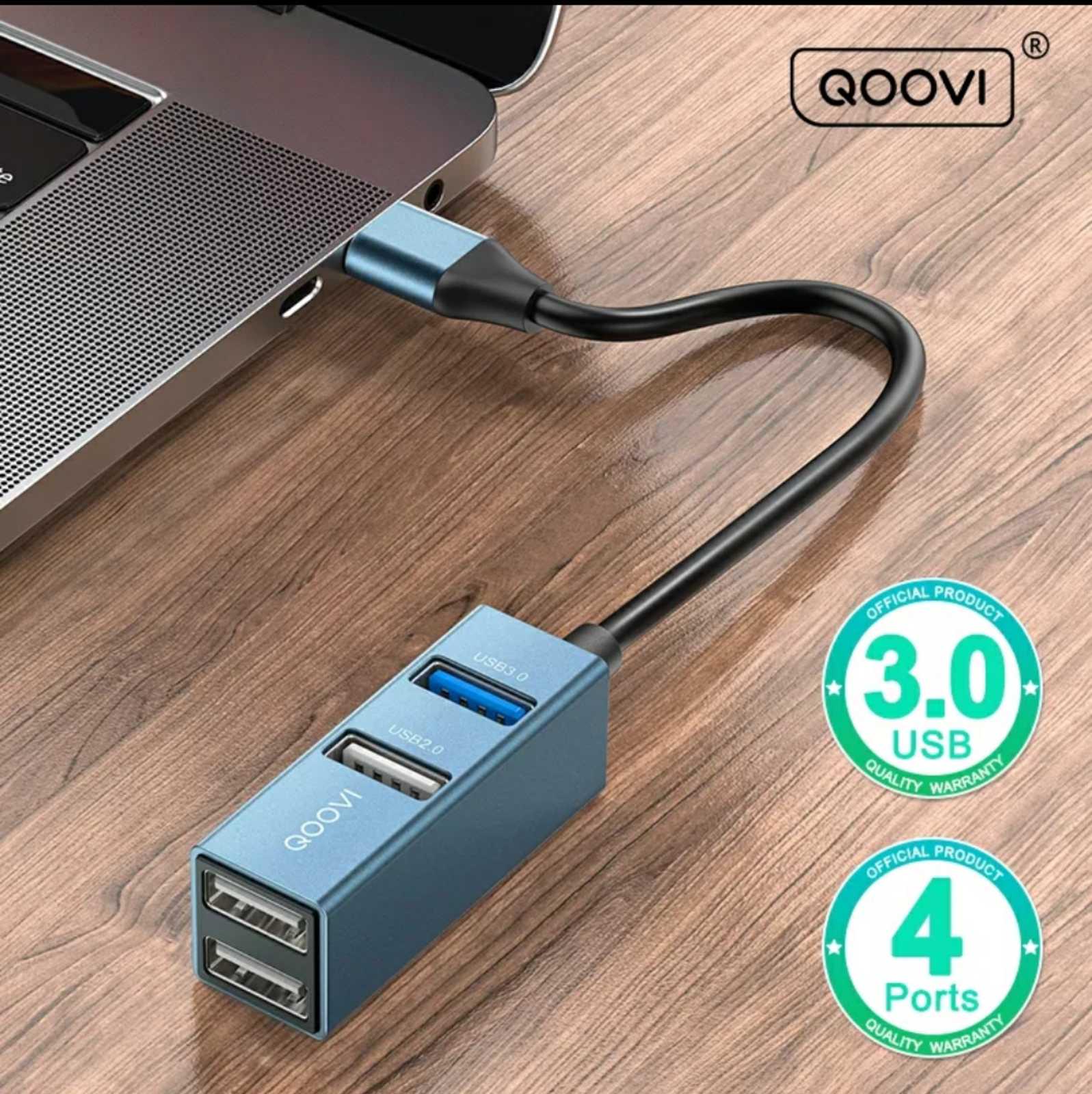 Хаб-USB QOOVI Type-C - 3USB 3.0+2.0 (230032) - фото 3