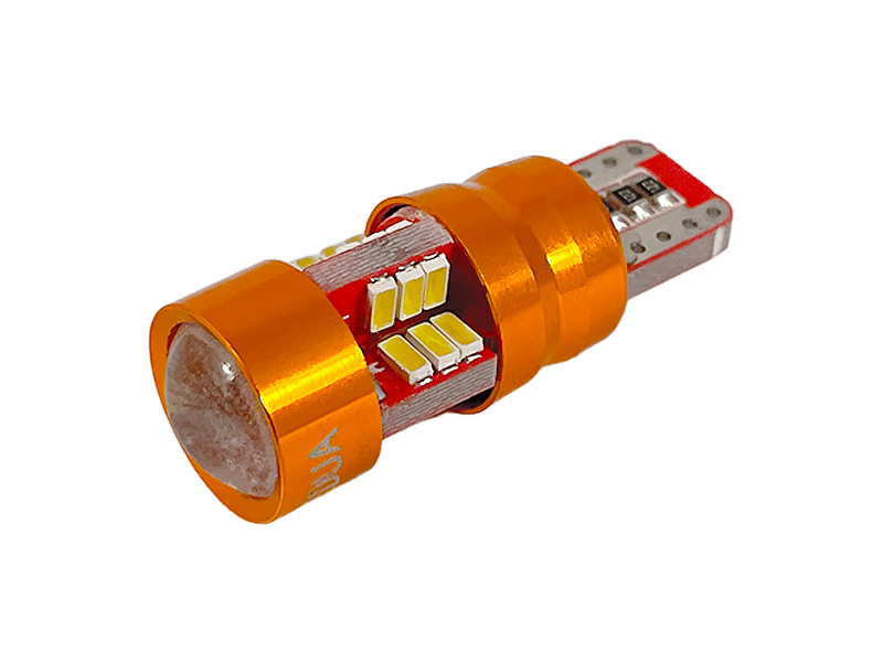 Автолампа светодиодная T10 W5W с обманкой 12 В SMD3014-27led Белый (1479)