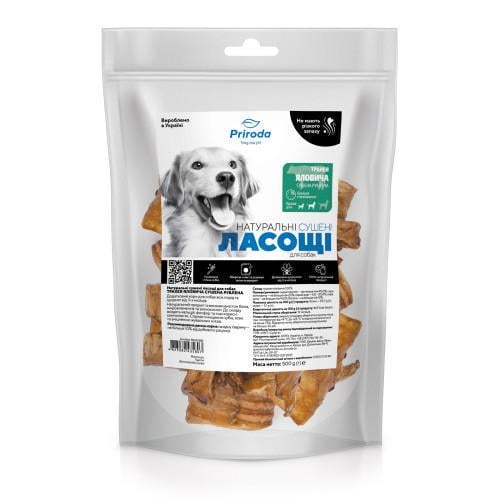 Лакомство для собак Природа Трахея говяжья сушеная рубленая 500 г