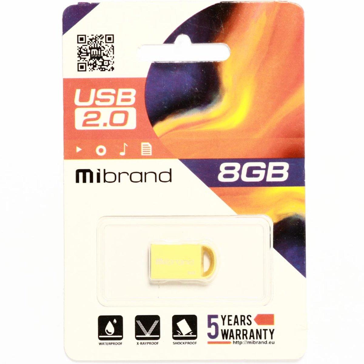 Флеш-пам'ять для ноутбука Flash Mibrand USB 2.0 Lynx 8Gb Gold (MI2.0/LY8M2G) - фото 2