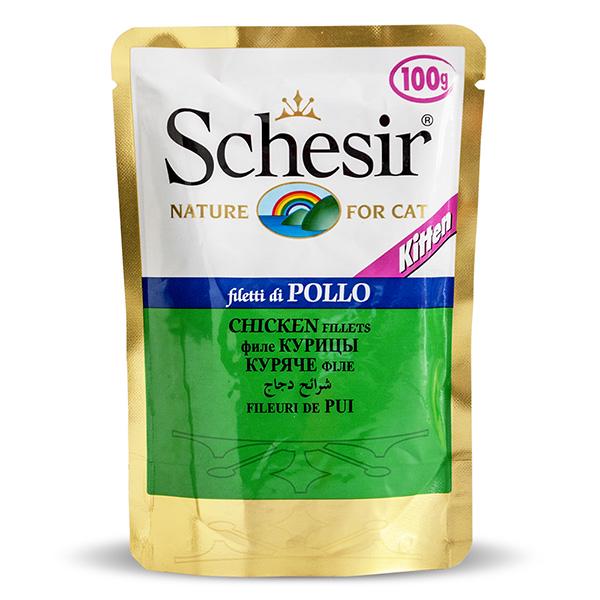 Корм влажный в желе натуральный для котят Schesir Chicken Fillet Kitten филе курицы 100 г (751041) Корм влажный в желе натуральный для котят Schesir Chicken Fillet Kitten филе курицы 100 г (751041)