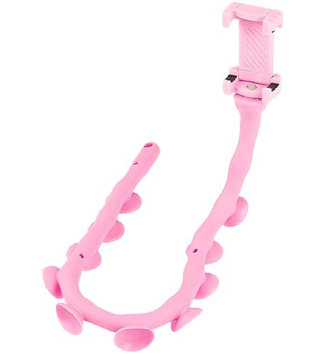 Держатель для телефона гибкий Cute Worm Lazy Holder 7304 с присосками Розовый (e093d76f)