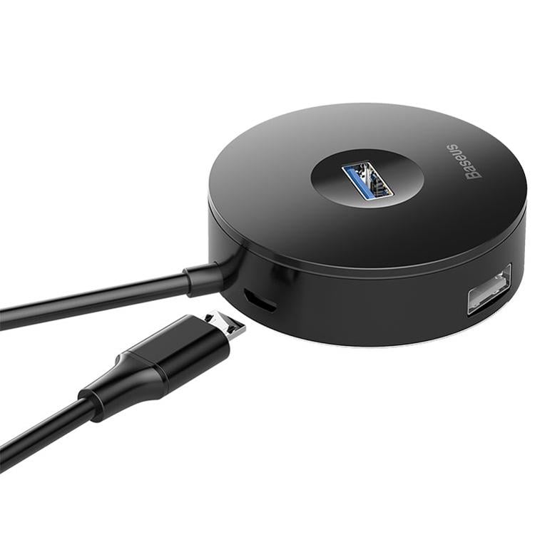 HUB адаптер Baseus Round Box USB3.0-1USB 3.0/3USB 2.0 CAHUB-F01 Черный - фото 2