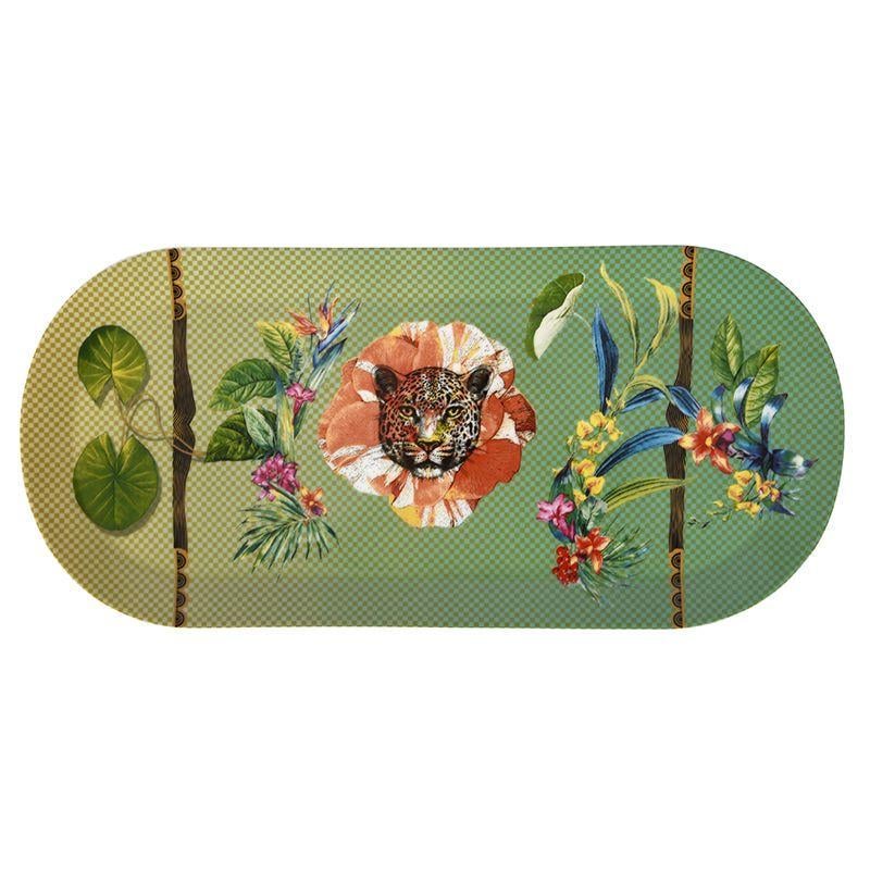 Блюдо Palais Royal Ete Savage фарфоровое 42х20 см Зеленый (37010)