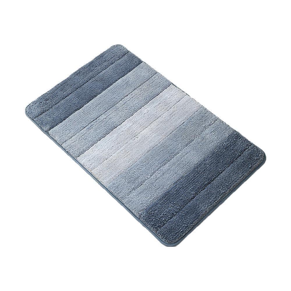 Коврик антискользящий влагопоглощающий на пол ванны 80х50 см Синяя полоска (14610232)