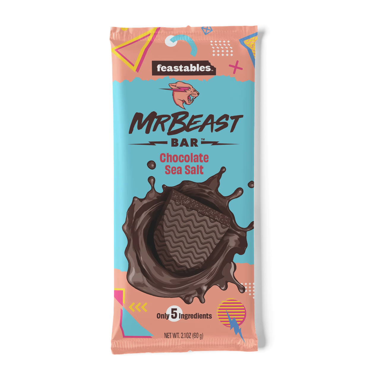 Шоколад черный с морской солью Feastables MrBeast Sea Salt Dark Chocolate Bar 60 г (1921266060)