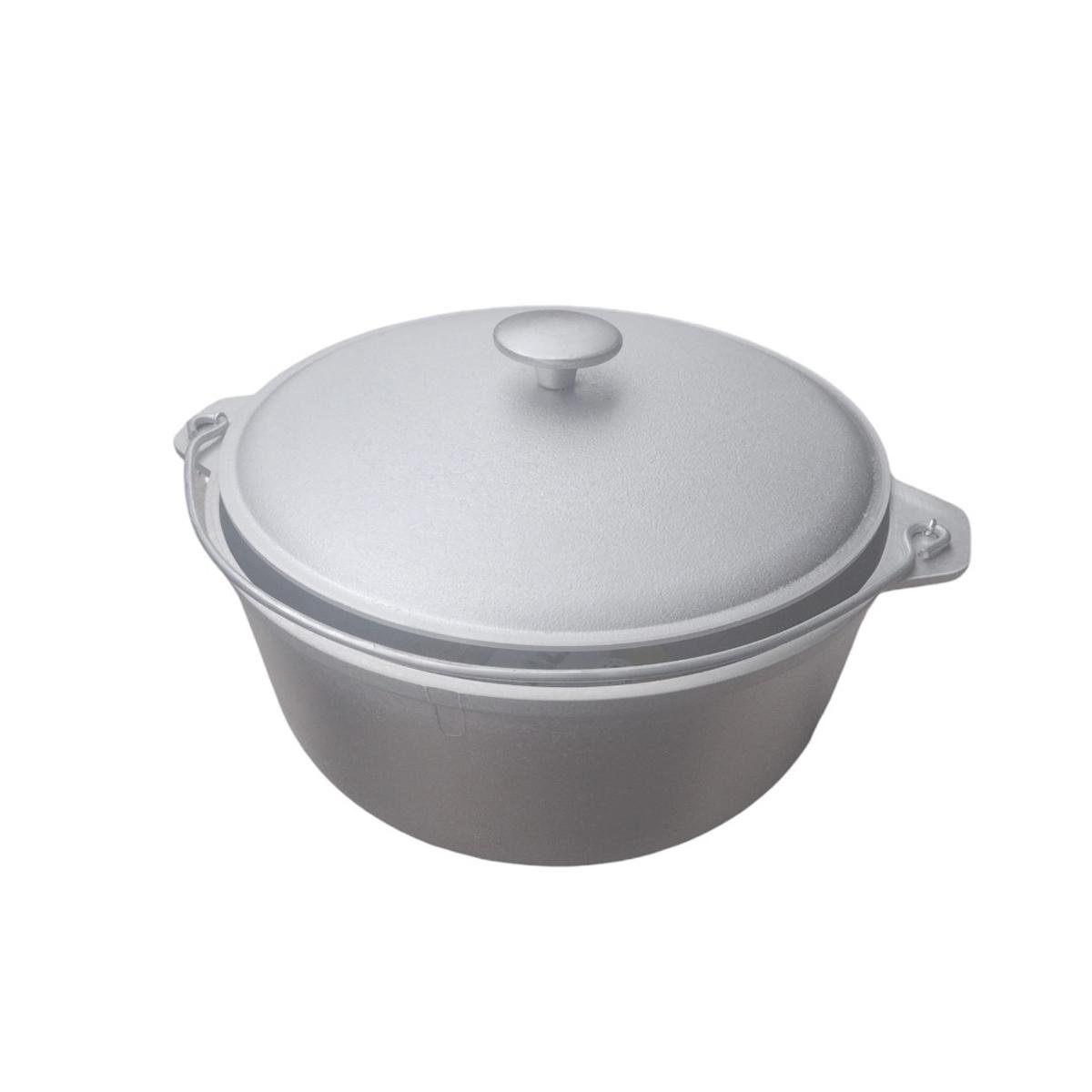 Казан з дужкою алюмінієвий з кришкою 8 л Ø 30 см