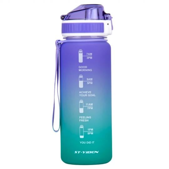 Бутылка для спорта Elisey You did it 850 мл Фиолетово-зеленый (9110-020) - фото 1