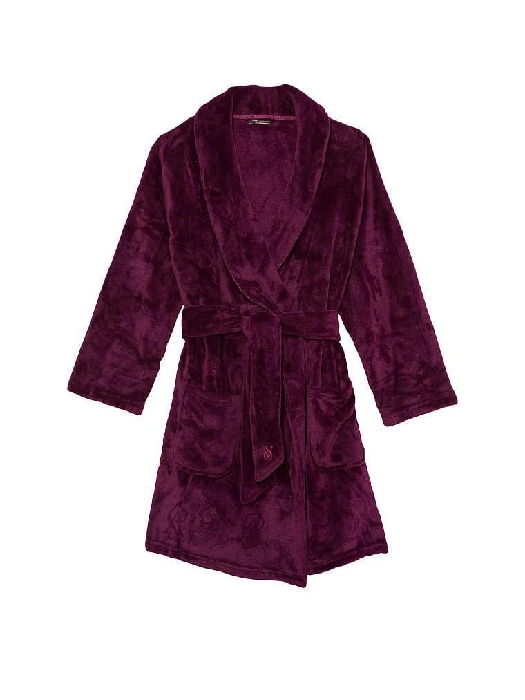 Халат Victoria's Secret Short Cozy Robe XS/S Бордовий (60350007)