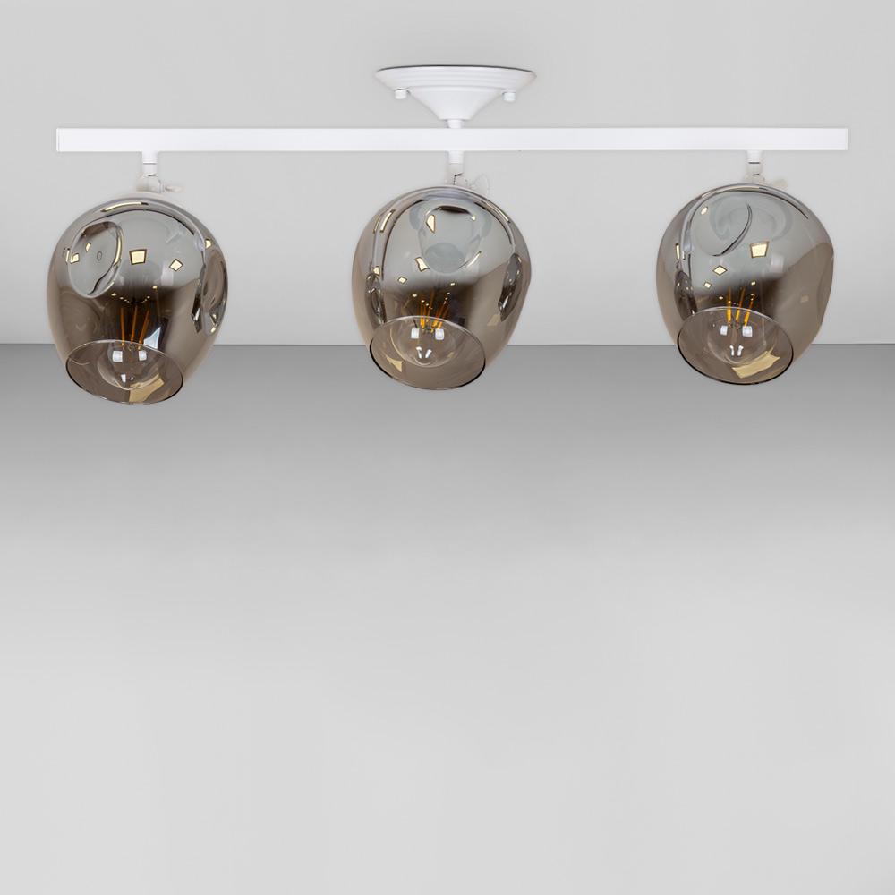 Люстра потолочная лофт Light House LS-18142F-3 WH/BK Белый/Черный