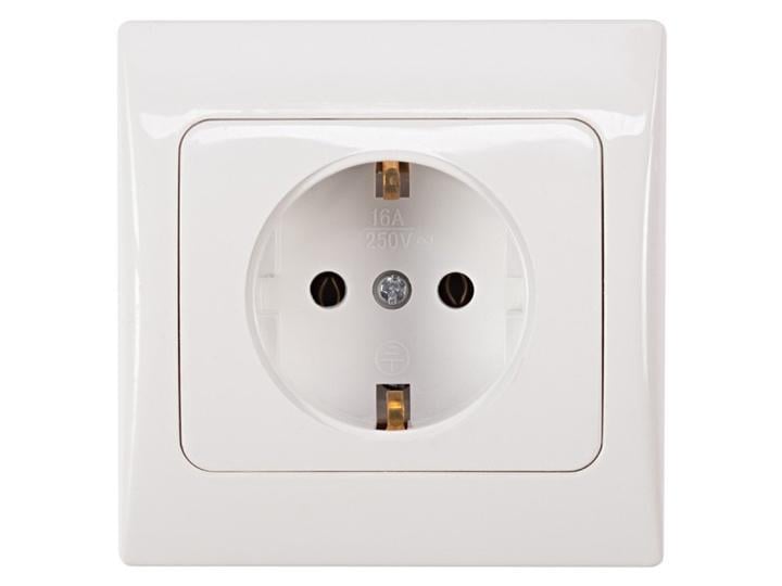 Розетка Luxel Fairi 4004 1-я с/з Белый (00000038402)