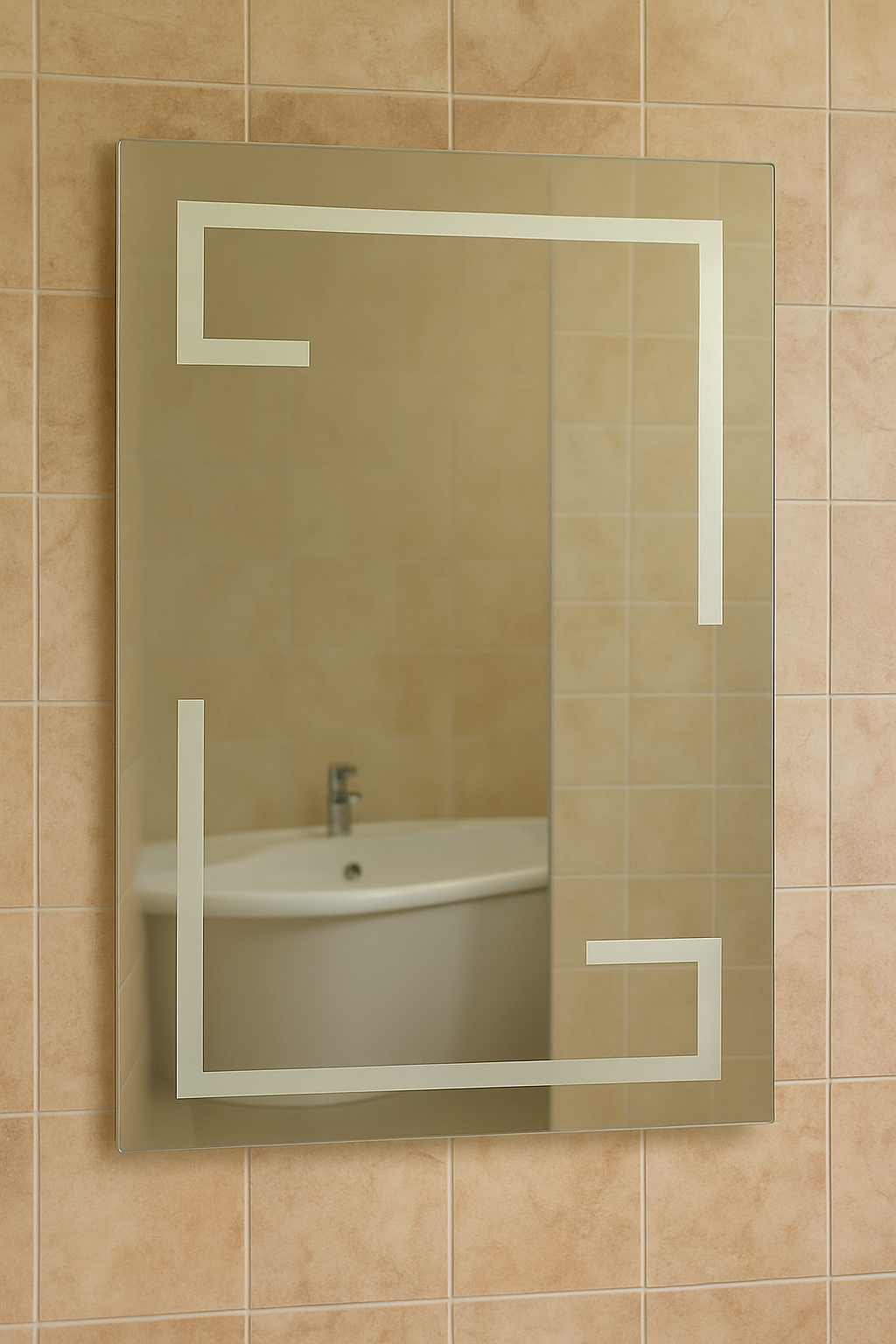 Зеркало MPS-67 120х70 см без подсветки с геометрическим орнаментом